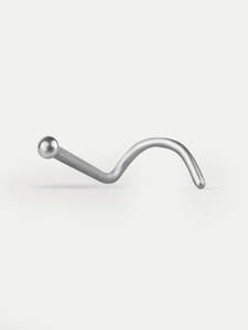 Piercing Jewellery Nose Studs: Plain Ball Nose Screw 20G