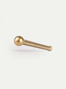 Piercing Jewellery Nose Studs: Titanium Plated Plain Ball Nose Bone 20G