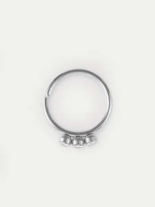 Three Opal Split Ring 20G