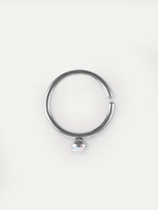 Piercing Jewellery Nose Rings: Gem Split Ring 20G