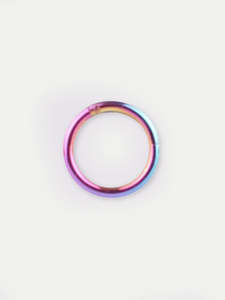 Titanium Plated Hinged Ring 16G