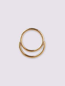 Double Hoop Hinged Ring 18G
