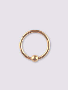 Piercing Jewellery Hinged Rings: Titanium Plated Hinged Bead Ring 16G