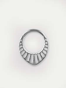 Tear Drop Cutout Hinged Ring 16G