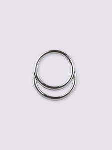 Double Hoop Hinged Ring 18G