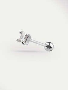 Gem Prong Set Ear Stud 18G