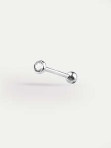 Piercing Jewellery Flat Back Studs: Gem Ear Stud 18G