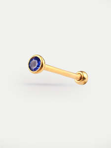 Gem Gold Ear Stud 18G