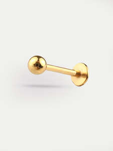 TItanium Plated Flatback Barbell 16G