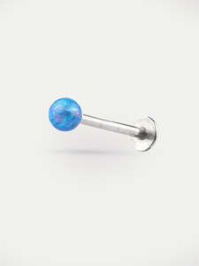 Opal Ball Flatback Barbell 16G