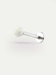 Opal Ball Flatback Barbell 16G