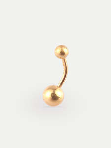Titanium Plated Navel Barbell 14G