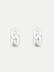 Sterling Silver Chain Stud Earrings