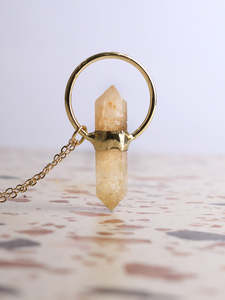 Crystals Necklaces: Double Point Amethyst Pendant