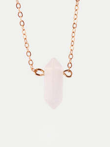 Crystals Necklaces: Gemstone Double Point Pendant