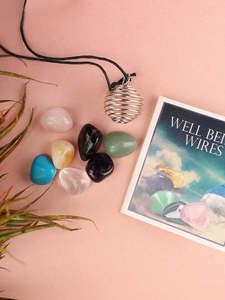 Crystals Necklaces: Well Being Pendants with 7 Gemstones