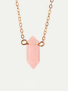 Gemstone Double Point Pendant