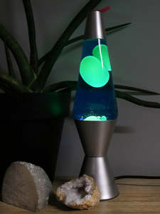 Decor: Liquid Lamp Silver / Blue / Yellow