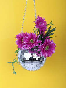 Decor: Disco Ball Planter - 6 inch