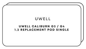 Refillable Pods: Uwell Caliburn G3 / G4 1.2 Replacement Pod Single