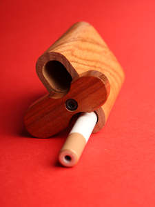 Small Teak Inlay Swivel Dug-out