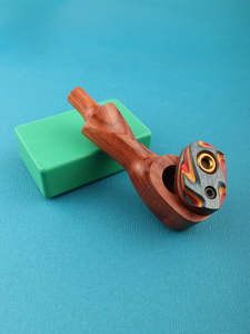 Carved Cap Wood Pipe