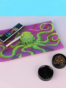 Rolling Trays: Ooze Sir Inks A Lot - Glass Rolling Tray Medium