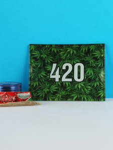 Rolling Trays: Glass Tray:Small - 420 Green