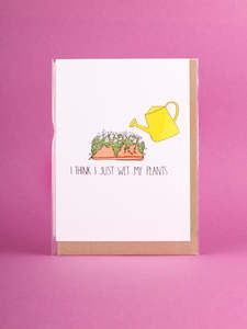Greeting Cards: Card - Wet my Plants