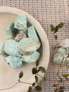 Ethically Sourced Crystals: Rough Amazonite Pieces