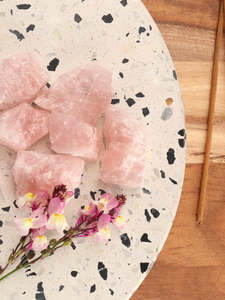 Ethically Sourced Crystals: Rough Rose Quartz Pieces