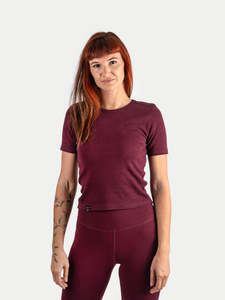 Womens T Shirts: Organic Hemp Bamboo Ribbed Tee