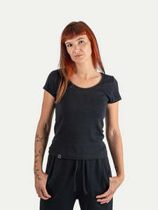 Womens T Shirts: Organic Hemp Bamboo Scoop Tee