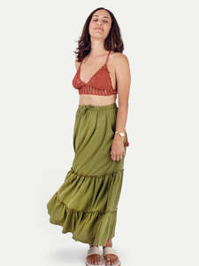 Skirts: Cotton Tiered Skirt