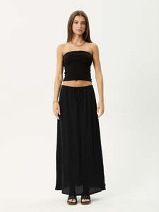 Focus - Hemp Seersucker Maxi Skirt