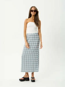 Lagoon - Hemp Seersucker Maxi Skirt