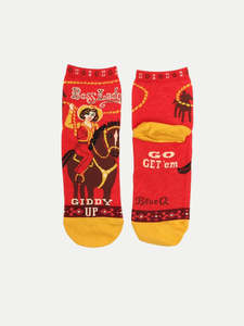 Womens Socks: Ankle Socks - Boss Lady