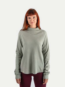 Organic Hemp Waffle Relaxed Turtleneck