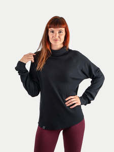 Organic Hemp Waffle Relaxed Turtleneck
