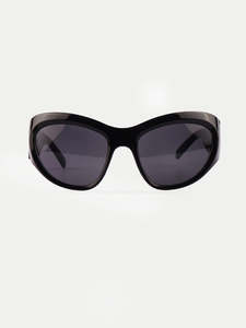 Mens: Wrap Oversized Alien Sunglasses