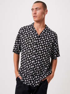 Brand Afends Men: Pascale - Unisex Hemp Cuban Short Sleeve Shirt