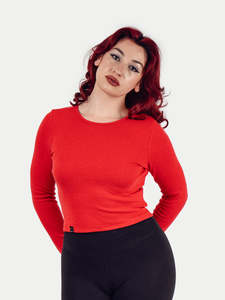 Brand Cosmic Hemp Women: Organic Hemp Bamboo Ribbed L/S Tee