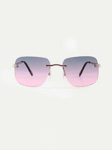 Square Rimless Sunglasses