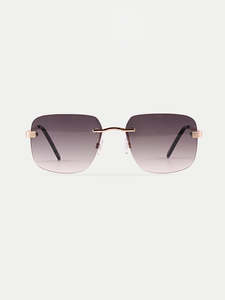Square Rimless Sunglasses