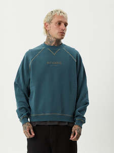 Mens Hoodies Sweatshirts: Spinal - Recycled Raglan Crew Neck