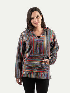 Unisex Cotton Stripey Hoody