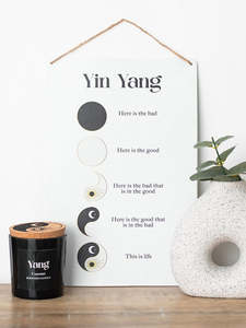 30cm Yin Yang Hanging Metal Sign