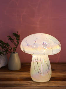 Winter Wonderland Home: Glass Mushroom Lamp