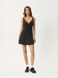 Dusk - Hemp Seersucker Check Mini Dress