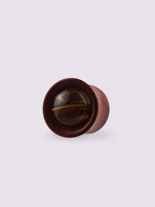Red Saba Wood Tiger Glass Plug 11mm